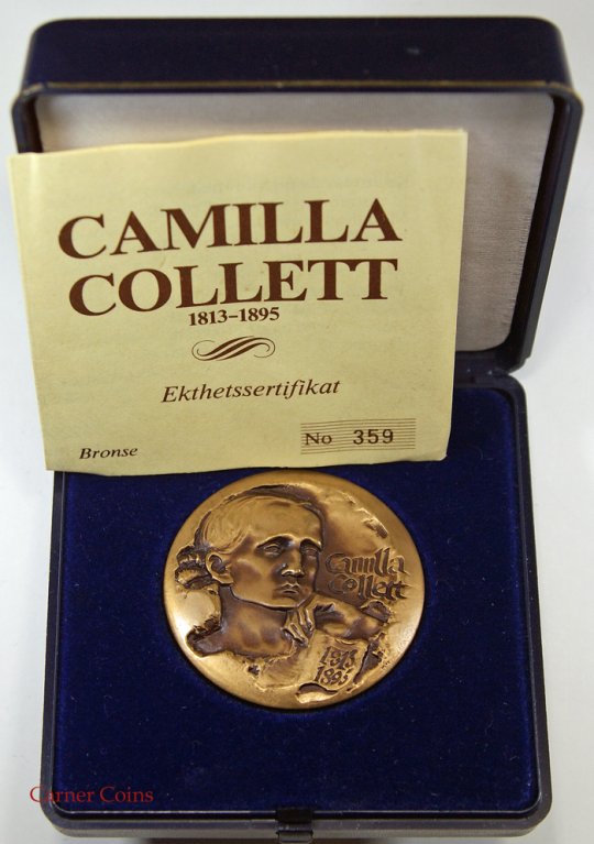 Camille Collett commemorative medal 1976