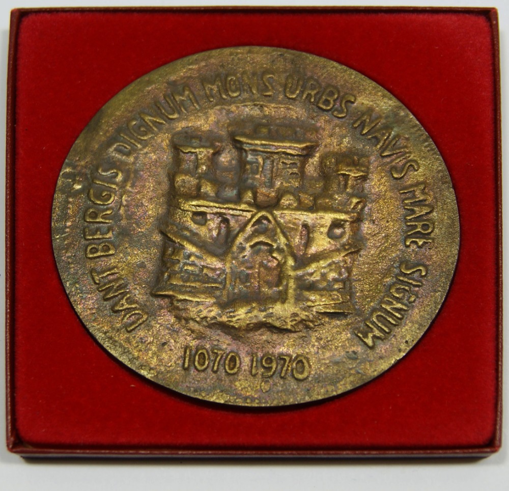 The commemorative medals for the city anniversary in Bergen 1970 