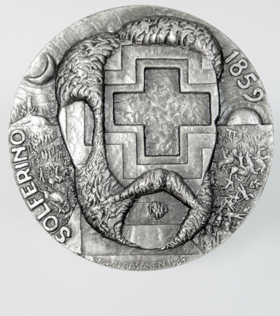 Medal commemorating the 125th anniversary of the Schlacht von Solferino and the idea of the Red Cross 1984 Silver HK 112