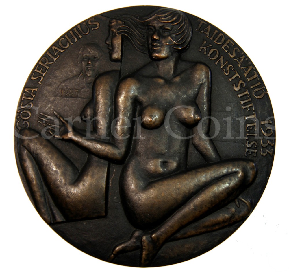 Commemorative medal for the 50th anniversary of the foundation GÖSTA SERLACHIUS ART FOUNDATION, 1983. HK 111 vare
