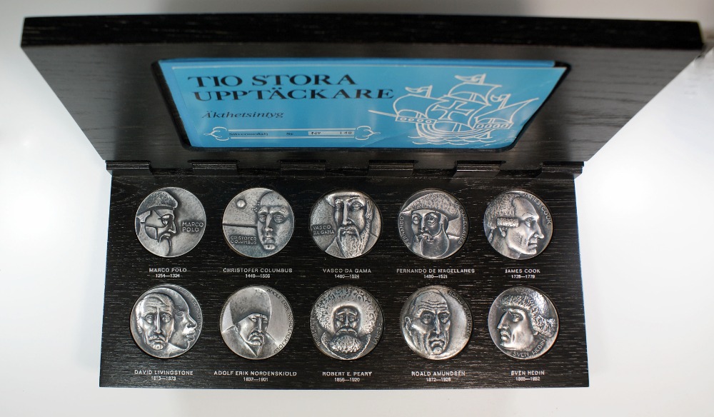10 Great Discoverers – Complet set Silver – 1973 HK 45 – 54