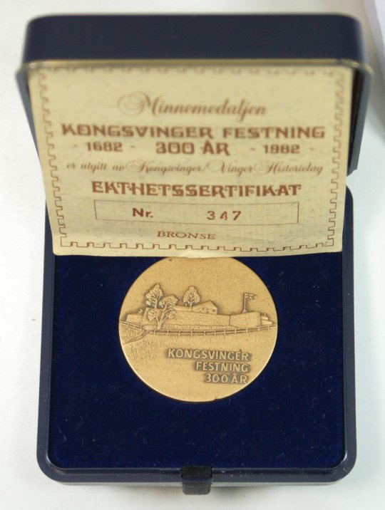Kongsvinger Festning 300 år - Bronze, Gilded bronze, Silver plated Bronze, Silver