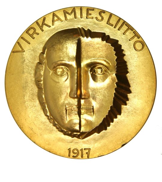 Commemorative medal on the 60th anniversary of the founding of the Finnish Civil Service Union in 1977. HK 86