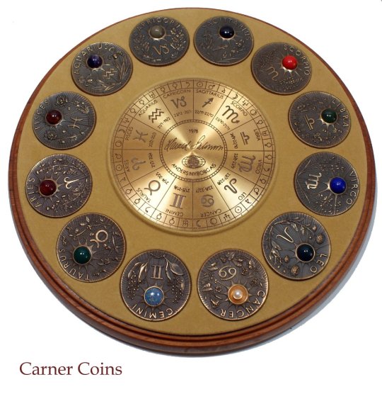 Zodiac Series – with precious stones – Complete in Bronze