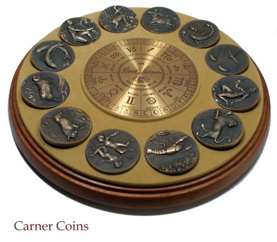 Zodiac Series – with precious stones – Complete in Bronze